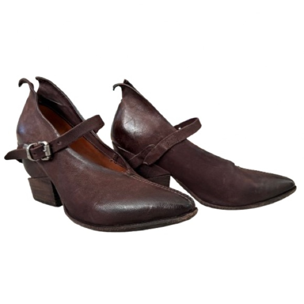 A.S.98 Rich Brown Leather Heels with Box